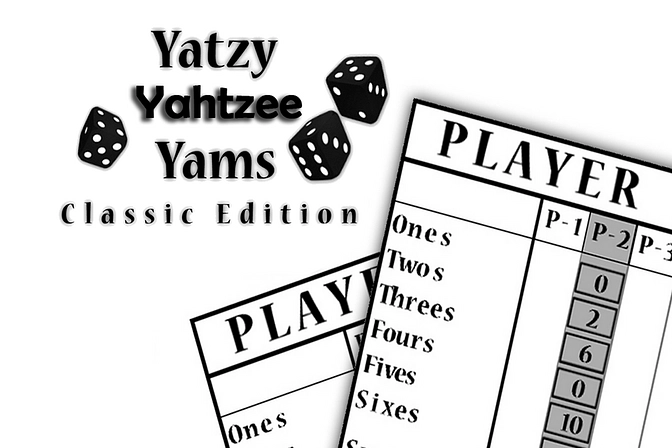 Yatzy Yahtzee Yams Classic Edition