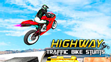 Highway Traffic Bike Stunts