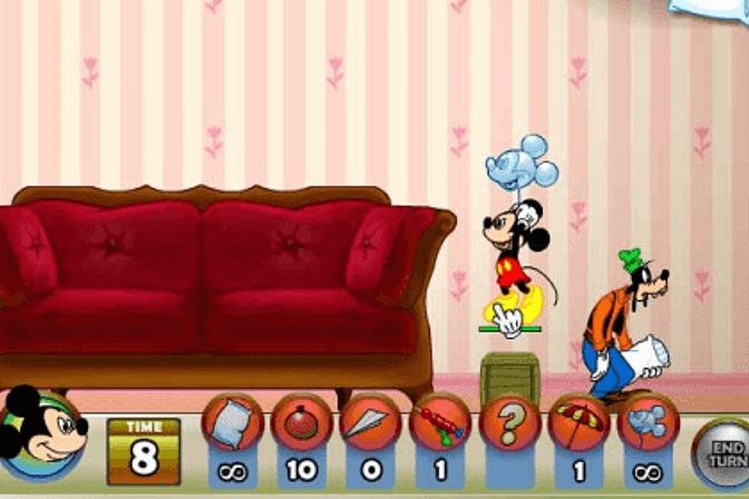 Mickey & Friends In Pillow Fight
