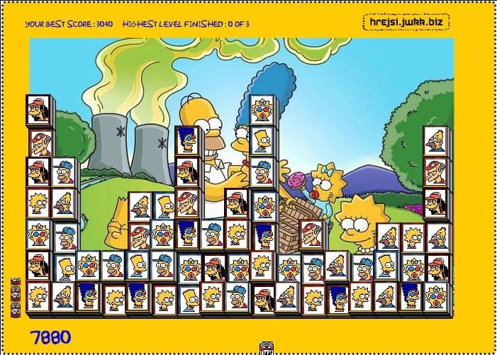 Tiles of the Simpsons Jeu Gratuit en Ligne FunnyGames
