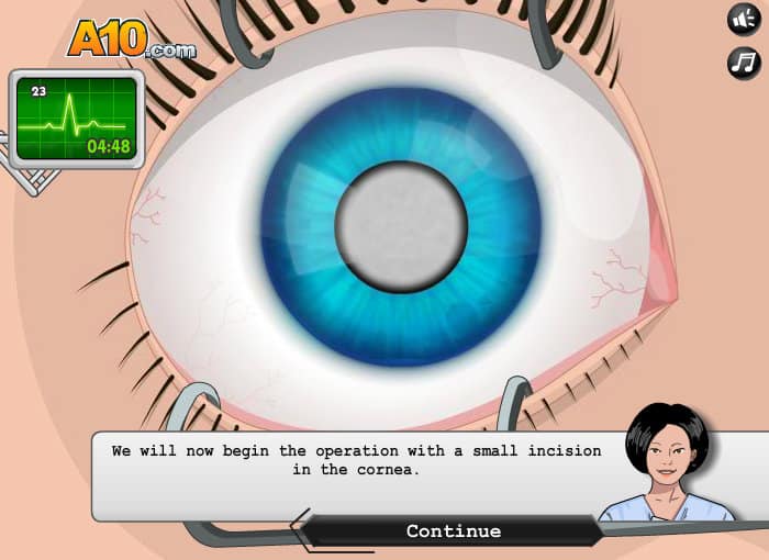 Operate Now Eye Surgery Jeu Gratuit en Ligne FunnyGames
