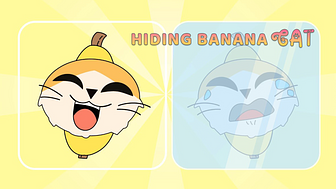 Hiding Banana Cat